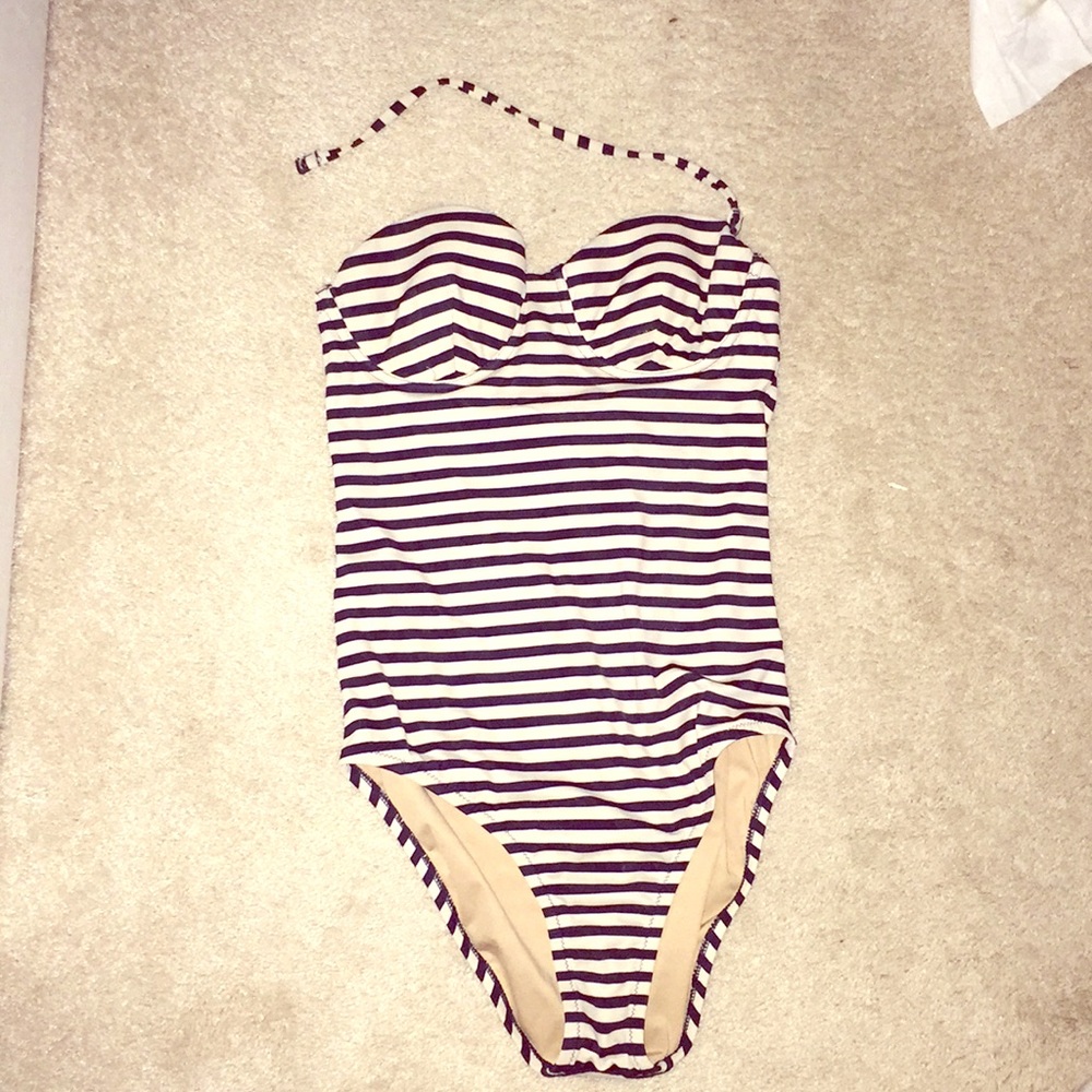 J Crew Striped One-Piece.